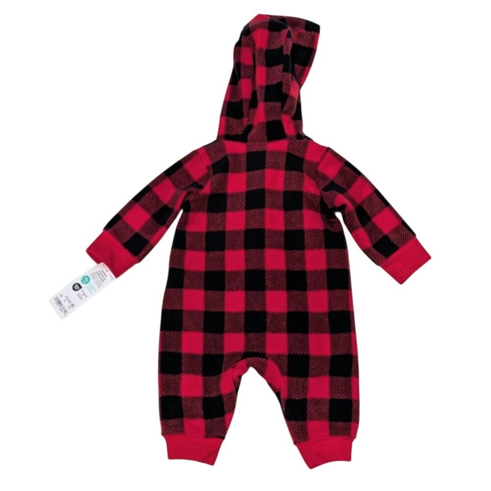 Red Plaid Bear One Piece Size Newborn - Picture 4 of 4